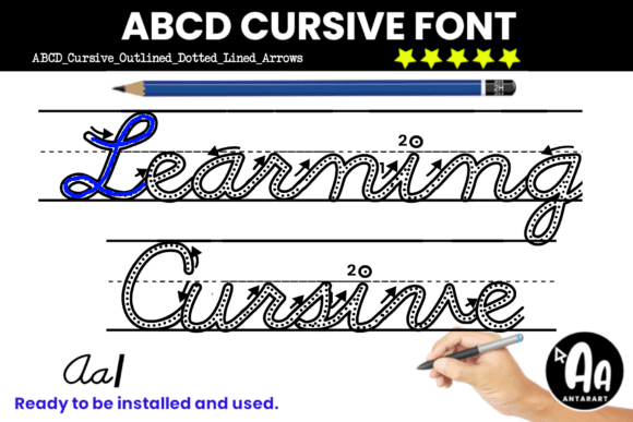 Abcd Cursive Outline: A Charming Font for Web Design