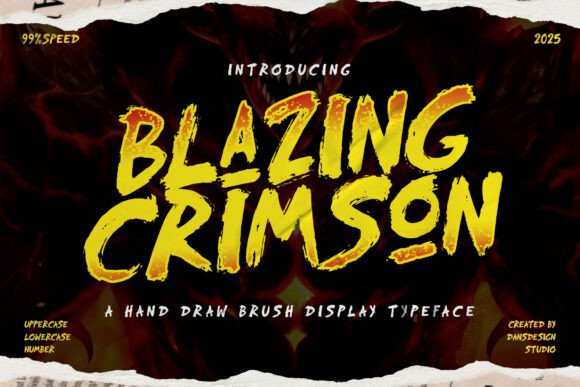 Blazing Crimson: A Bold Font for Your Brand's Edge