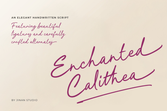 Enchanted Calithea: A Graceful Handwritten Script Font