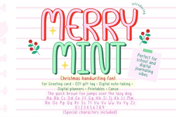 Merry Mint: A Festive Handwriting Font for Web Design