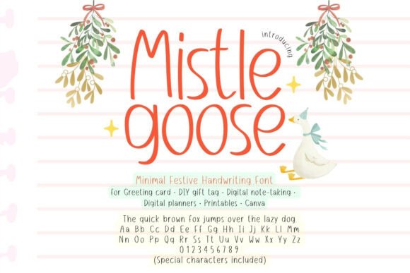 Mistle Goose: A Playful Handwritten Font for Editorial Charm
