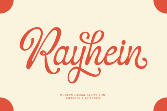 Rayhein: A Bold Script Font for Eye-Catching Campaigns