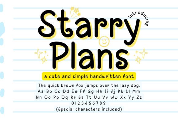 Starry Plans: A Charming Font for Business Branding