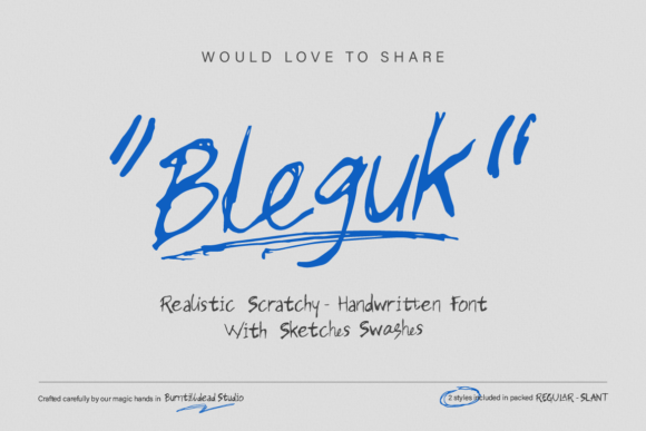Unleashing Creativity with Bleguk: A Bold Handwritten Font